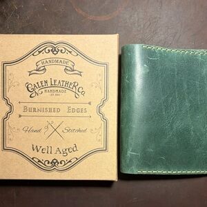 Galen Leather Crazy Horse Green a6 Journal Cover
